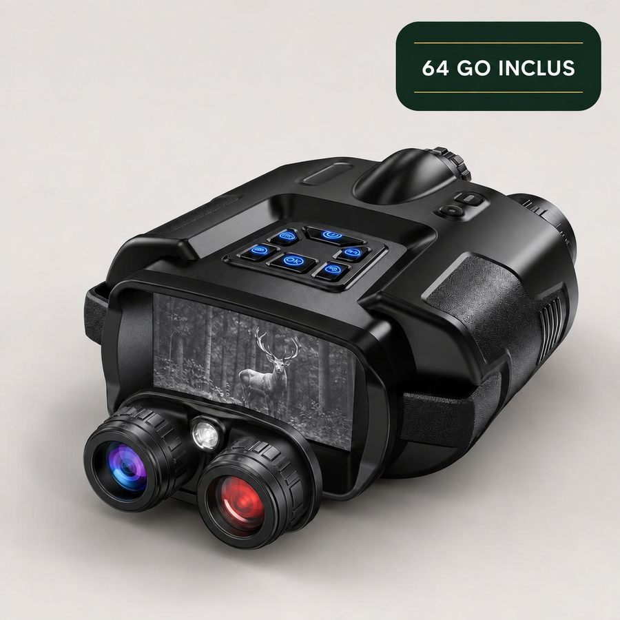 Jumelles de vision nocturne 4K avec écran 3 pouces et carte 64 Go incluse