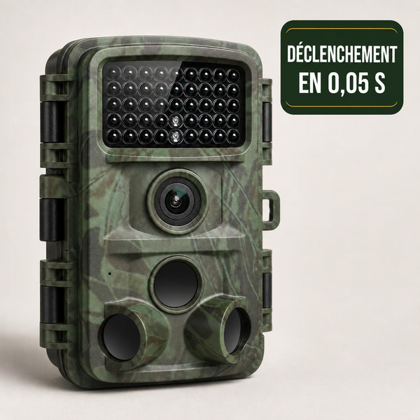 Caméra de chasse 4K 32 MP avec déclenchement en 0,05 s