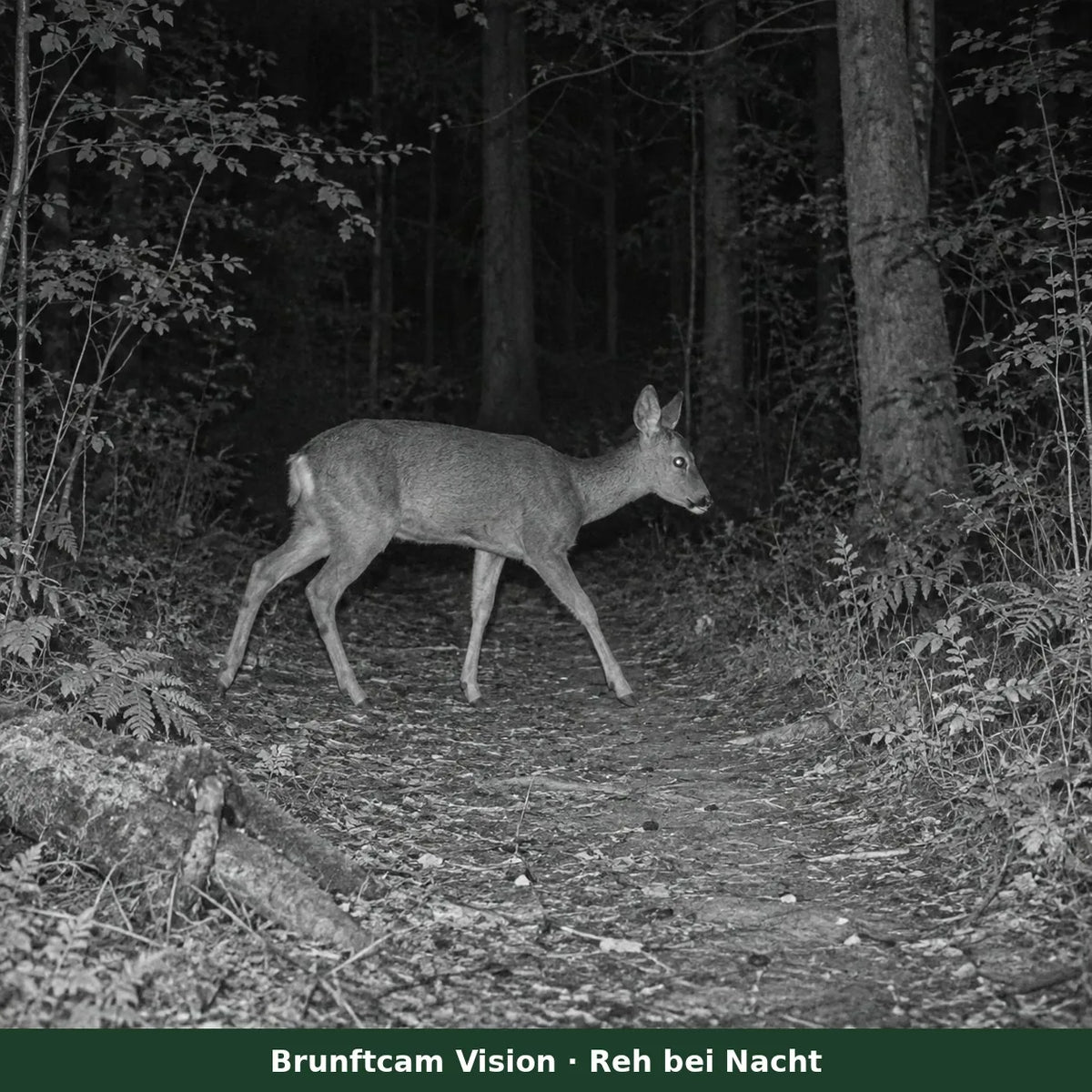 Traqéo Vision : chevreuil de nuit, prise infrarouge