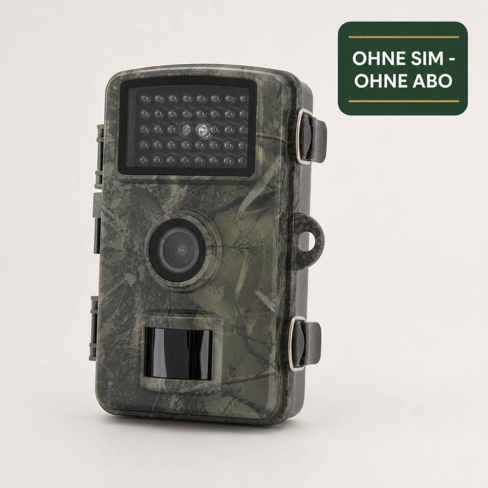 Caméra de chasse Full HD 1080p avec écran 2 pouces, sans SIM ni abonnement